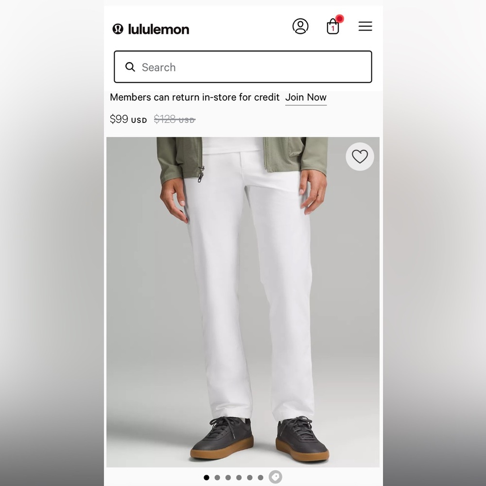 White lulu lemon pants